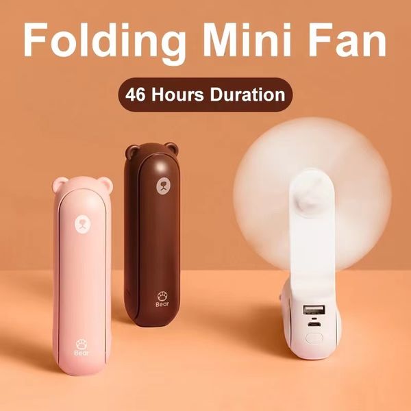 Mini ventilador USB, ventilador eléctrico portátil de mano, recargable, silencioso, de bolsillo, ventilador de mano con luz para oficina y exteriores