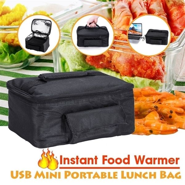 USB Mini Personal Portable Lunch Four Bag Réchauffeur de nourriture Boîte de chauffage électrique VehicleHousehold Y200429