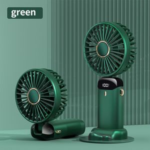 Mini ventilador de mano con energía eólica USB, Mini ventilador de escritorio creativo para exteriores, ventilador plegable silencioso para oficina, ventilador portátil con pantalla Digital de refrigeración