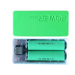 Case de chargeur de batterie de banque d'alimentation USB 5600mAh 2x 18650 BOX DIY 5V 1A PORTABLE POUR LE TÉLÉPHONE SMART TÉLÉPHONIQUE MOBILE ELECTRONCE MOBILE EN STOCK
