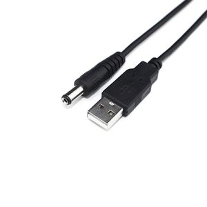 Câble d'alimentation USB, câble de chargement USB vers dc5.5*2.1, lampe de bureau, routeur de ventilateur, câble de chargeur USB à trou rond