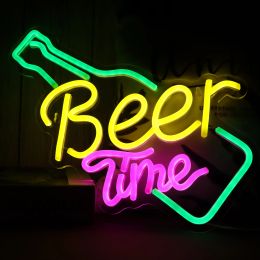 USB Aangedreven Bier Tijd Led Bord Winkel Bar Restaurant Hotel Party Decoratief Licht Neon Slaapkamer Muur Keuken Decor Nacht Li