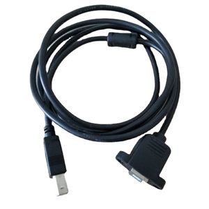 Câble d'extension d'impression USB mâle à femelle, montage sur panneau avec vis noir 1.5M