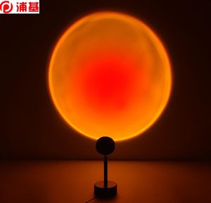 USB Rainbow Sunset Red Projector LED Night Light Sun Projection Desk Lamp voor slaapkamer Bar Coffee Store Wall Decoration Lighting9387714