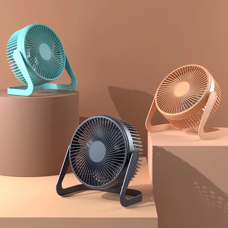 Ventilador de mesa recarregável USB 2 velocidades portátil para mesa doméstica Ventilador de resfriamento de mesa