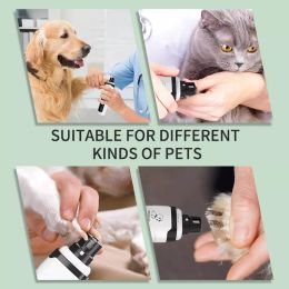 USB Rechargeable Chien Cat Nail Clipper électrique Pet Nail Grinder Paws Cutter Nail Pet Toiletage Triming Supplie Dog Clipper Nail
