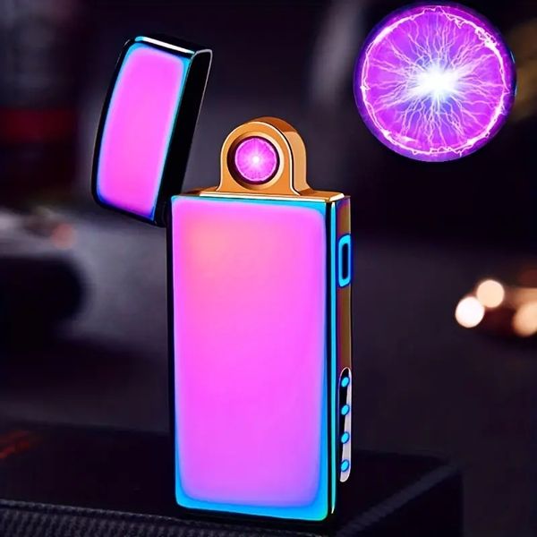 USB RECHARGable Electric Shight With Windroping Plasma Arc, Touch Sensor Lighting, Power Affichage et Cool Colorful Design - Perfect Fumer Accessoire