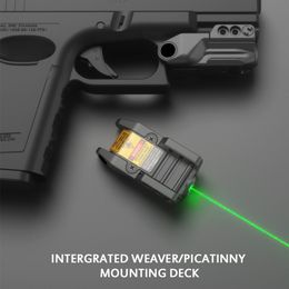 Visée laser verte rechargeable par USB avec rail Picatinny monté à sortie d'impulsion constante