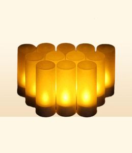 USB -oplaadbaar Led kaarsen met flikkerende vlam Vlameless Led kaarsen Home Decoratie Kerstmis Tealight Candle Lights H12222796852