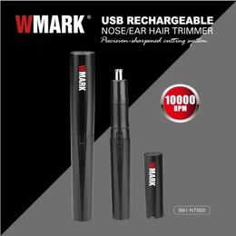 USB Ciseaux de poils de nez rechargeables WMARK B81-NT003 Mini Trime de poils d'oreille de nez RECHARGable 10000rpm 240422