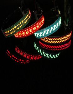 Collier pour animaux de compagnie, Rechargeable par USB, éclairé en cuir PU, LED, collier lumineux avancé, sécurité réglable, Pet9108233