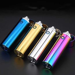 USB Rechargeable Plasma Pulse Cigarette Light 6 Arc Touch Screen With LED Light Cross Double Power Affichage Gift pour les hommes