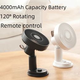 USB oplaadbaar draagbare bureauventilator opvouwbare koelventilator buiten camping mini -vloerventilator 4000 mah thuiskantoor stille fan met clip 240415