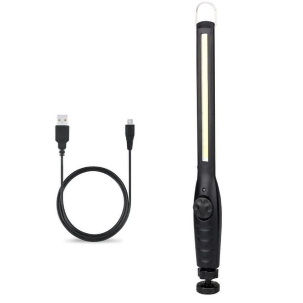 Linterna recargable por USB, linternas de luz LED de trabajo, 1 tira de luz COB, estilo de coche, lámpara de luces nocturnas táctiles con imán