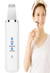 USB rechargeable ultrasons massage du visage nettoyage de la peau hydratant levage épurateur spatule visage V forme ascenseur pelle points noirs4606284