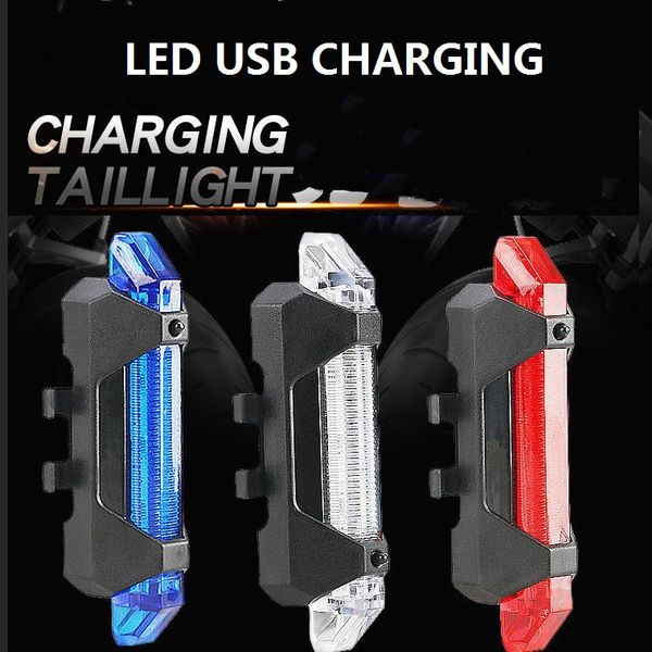 USB Rechargeable étanche VTT lumières lampe avertissement cyclisme feu arrière vélo phare LED feu arrière pour Scooter électrique