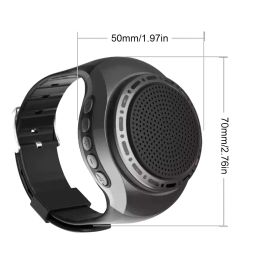 USB-oplaadbare polshorloge luidspreker Cool Lighting Bluetooth-compatibele sportmuziek FM Radio 500mAh Bicycle Audio
