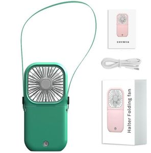 USB oplaadbare hangende nekventilator Opvouwbare mini draagbare kleine ventilatoren Handheld Desktop Camping Pocket Fan Zomer draagbare luchtkoelerventilator