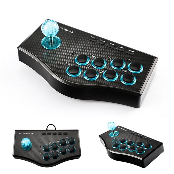 USB Rocker Game Controller Arcade Joystick Gamepad Fighting Stick para PS3 PC Android Plug And Play Street Fighting Feeling FAST SHIP
