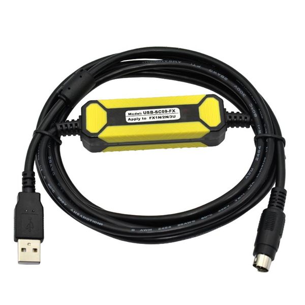 USB-SC09-FX adecuado Mitsubishi PLC Cable de programación FX0N FX1N FX2N FX0S FX1S FX3U FX3G serie comunicación descarga Line283L