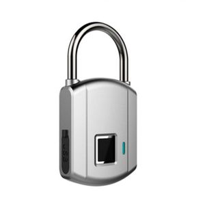 USB Smart Fingerprint Lock Anti Theft Padlock Keyless Door Luggage Case Lock - Black