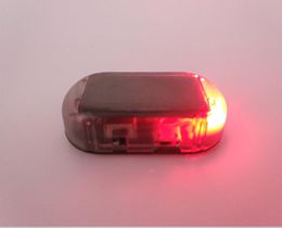 USB énergie solaire LED voiture alarme lumière antivol avertissement Flash clignotant fausse lampe Flash rouge Blue8917525