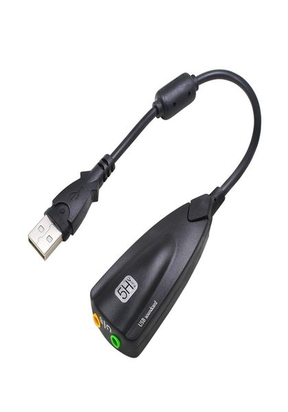 Tarjeta de sonido USB Virtual 7.1 Adaptador USB externo USB a Jack 3.5 mm Tarjeta de sonido de micphone de auriculares para portátil portátil NEW7174073