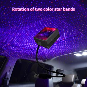 USB Star Light activé 4 couleurs et 3 effets d'éclairage Romantique USB-Night Lights Décorations pour la maison Car Room Party Ceiling294S