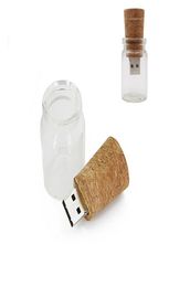 USB Stick Glass Drift Wishing Bottle Pen Drive 16GB 32 GB 64 GB Pendrive Memory Stick Gepersonaliseerd USB Flash Drive7751516