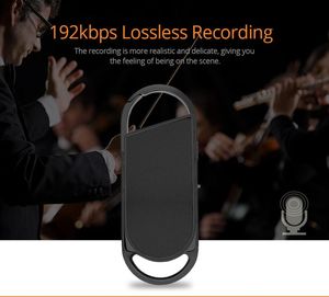 Estilo USB Key Chain Voice Recorder8gb Mini Pen Recording Dispositivo Sound Secret Dictaphone Audio Micro Record con MP3 Play2418167