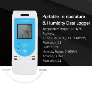 USB Temperature Humidity Data Logger réutilisable RH Temp Datalogger Recorder Humiture Recording Metter avec 32 000 Capacité record