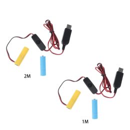 USB tot 3V AA -batterij Vervang 2pcs AA -batterijen voor tandenborstel lampspeelgoed AA -batterijadapter met