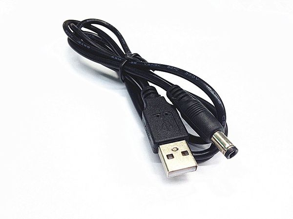 USB a 5,5 mm 2,5 mm DC conector de barril Jack Cable de alimentación lotes al por mayor