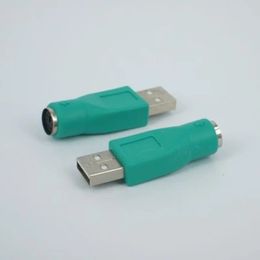 USB vers PS2 Green Adaptateur un sac un pack Pack USB mâle à 6pin femelle pour clavier et adaptateur de souris PC
