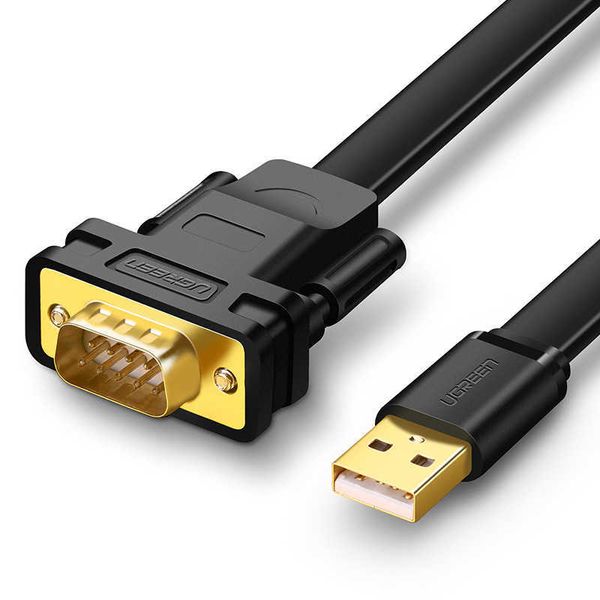 Câble plat de convertisseur USB vers RS232 Com série DB9, pour Win10 WIN8 MAC SERVER2008 INDUSTRY FTDI FT232