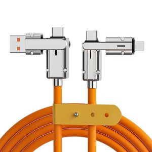 USB Naar Type C Kabel voor Telefoon 14 13 12 11 Pro 4in1 Micro USB C Naar C Telefoon 15 Oplaadkabel Voor Huawei Samsung