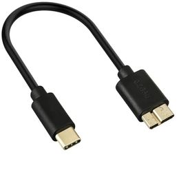 USB Tipo C 3.1 a Cable Micro B 3.0 para Samsung Nota 3 S5 2.5 pulgadas Disco duro Cable Tableta Micro B Accesorios para PC Cables de Cable