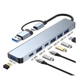 USB TYPE-C 7in1 Hub To USB 3.0 Docking Station Splitter USB A Hub USB C Hub USB A+C Station