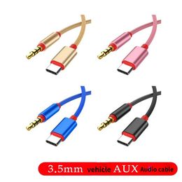 USB Type C Audiokabel Type-C mannelijk tot 3,5 mm mannelijke CAR Aux Audio Conversion Cable Adapter voor Huawei Honor P20 Xiaomi