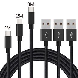 Câble USB Type C câbles de charge rapide adaptés au téléphone Apple Android ligne de données de charge tressée en nylon 3m