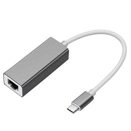 Adaptateur Ethernet USB Type C Carte réseau USB Type-C vers RJ45 Câble Internet Lan 10/100/1000 Mbps pour MacBook PC Windows XP 7 8 10 LUX