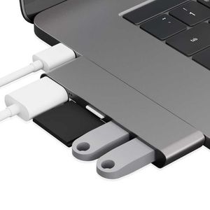Hub USB Type C pour MacBook 12 Pouces - Adaptateur Dock avec Fente pour Lecteur SD/TF Mac Book Pro HUB