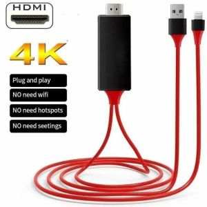 Câble USB Type C à HDMI pour iPhone Lightning Phone To TV Projecteur Monitor MHL To TV HDMI Adaptateur 1080p HD HDTV Calage Câble de chargement