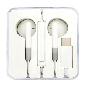 USB Type C Wired oortelefoons Oordopjes MIC -besturingstelefoon voor Samsung Xiaomi Android -telefoonheadset met doos