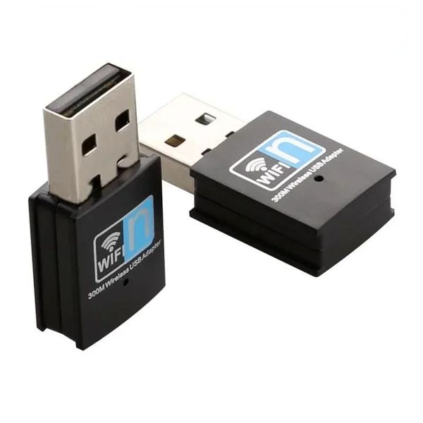 Adaptateur WiFi USB 300m 200m 2,4 GHz Antenne Wi-Band 802.11b / n / g Mini ordinateur portable sans fil récepteur de cartes réseau en gros de la carte réseau