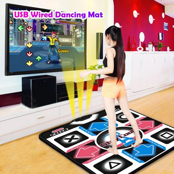 Tapis de danse filaire USB, tapis de marche, impression de pieds, couverture de danseur de Fitness, tapis de jeu de musique, équipements de danse multifonctions antidérapants 240129