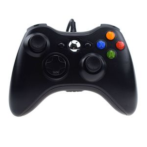 Controladores de juegos con cable USB Gamepad Joystick Game Pad Controlador de choque de motor doble para PC / Microsoft Xbox 360