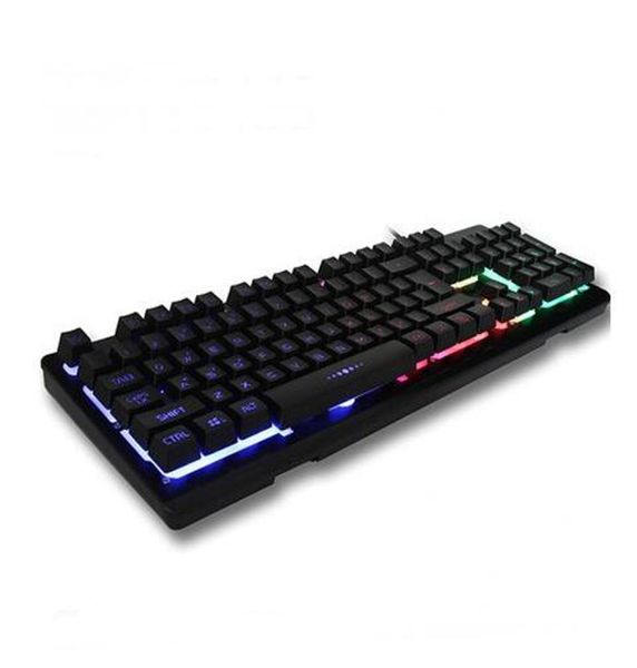 Clavier de jeu câblé USB Clavier de rétroéclairage professionnel pour les jeux LOL ou Offcie Rainbow illumineux Flash Lights Antighosting 2266885