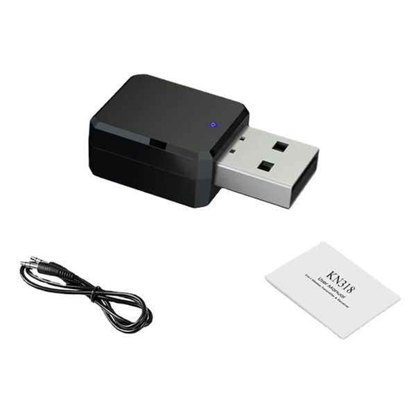 USB Wireless Bluetooth 5.1 Adaptateur de récepteur audio en haut-parleurs musicaux Hands-Frout