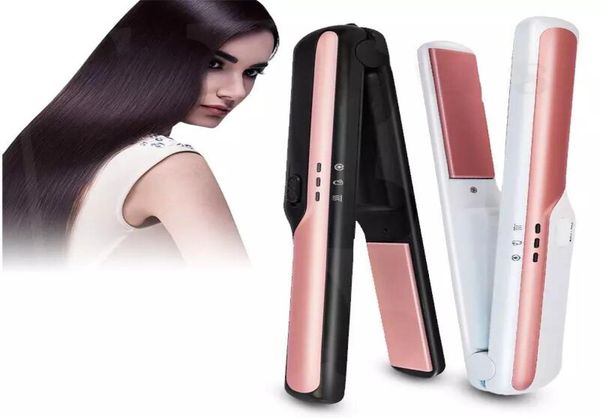 Plancha de pelo inalámbrica USB, Mini plancha plana portátil, planchas alisadoras inalámbricas, herramientas de estilismo para el cabello para uso doméstico y de viaje 9610987